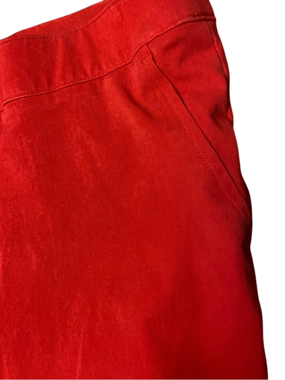 Spanx Red Polished Kick Flare Pants Size L Tall Stretch Flattering Party - Picture 6 of 12